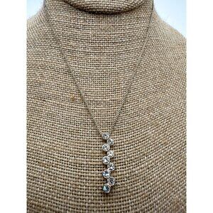Anne Klein Silver-Tone Necklace Bedazzled Crystal Accents
